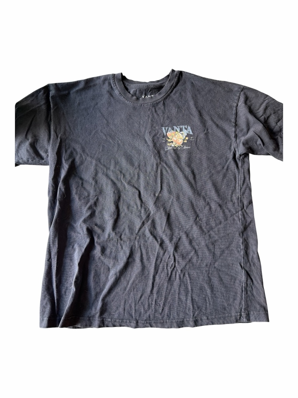Men's Black Short-Sleeve Graphic Tee